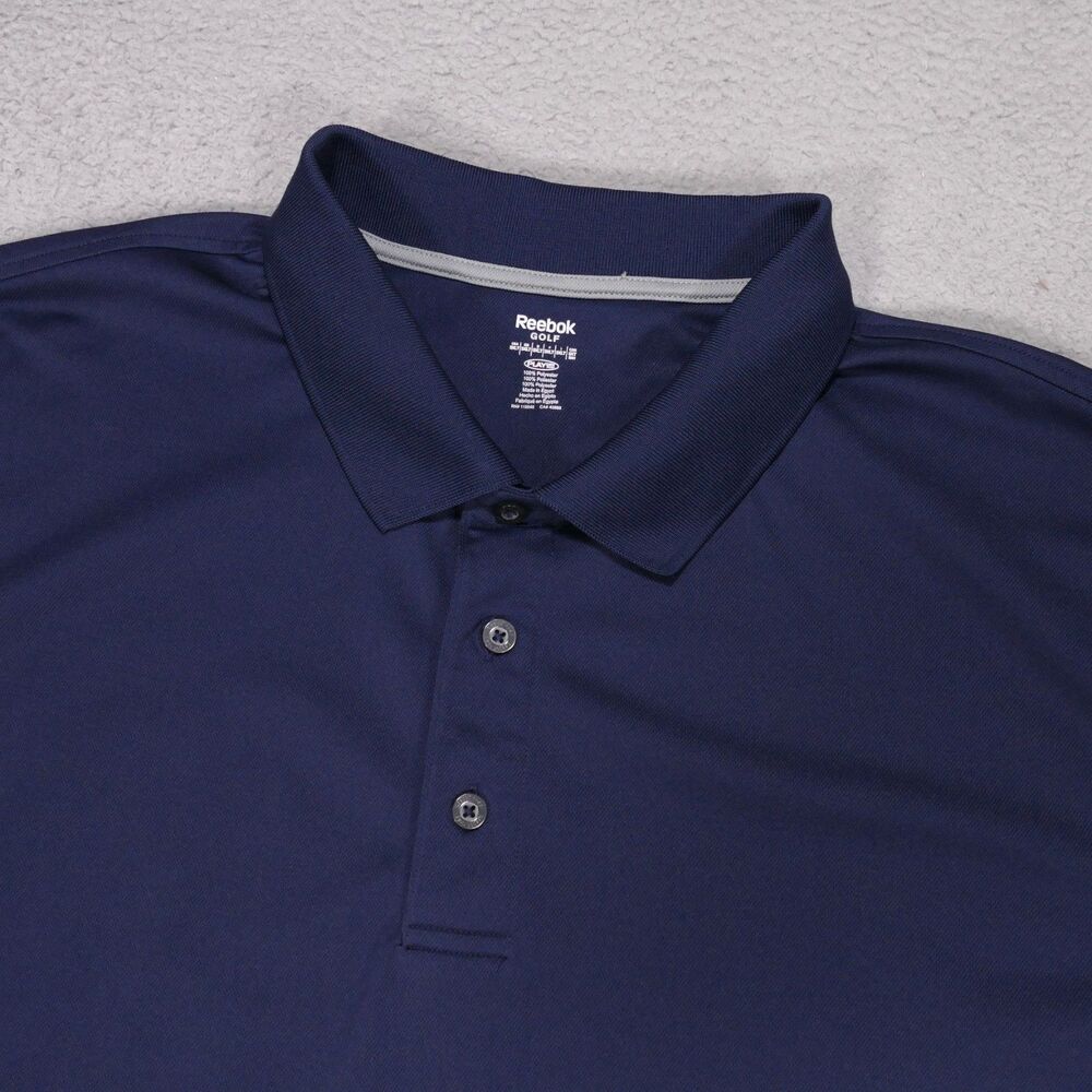 Reebok Golf Polo Shirt Mens 3XLT Tall Navy Blue Short Sleeve